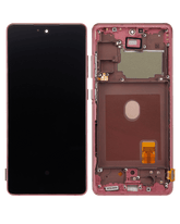 Replacement OLED Assembly With Frame Compatible For Samsung Galaxy S20 FE 4G / 5G (Refurbished) (Cloud Red)