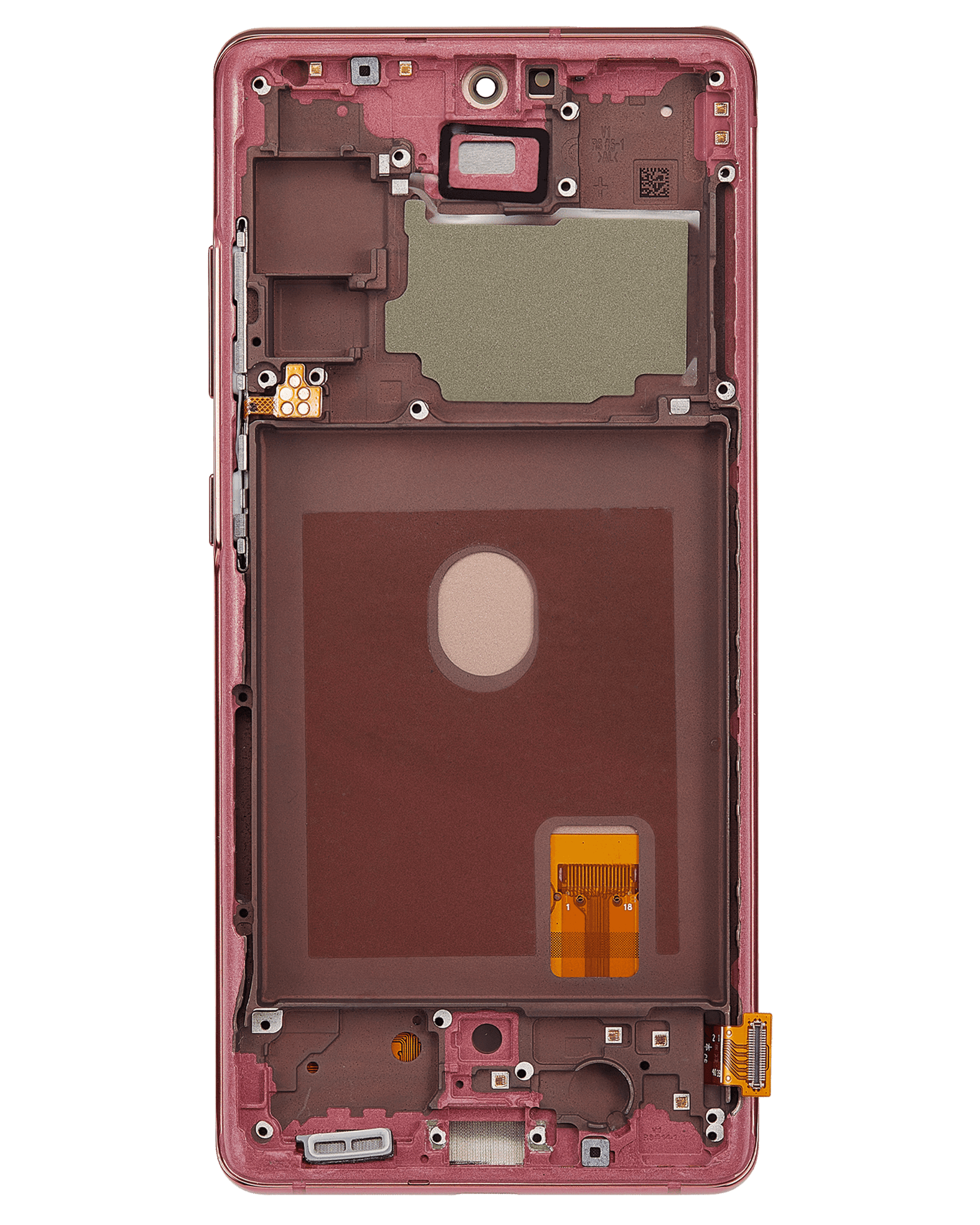 Replacement OLED Assembly With Frame Compatible For Samsung Galaxy S20 FE 4G / 5G (Refurbished) (Cloud Red)