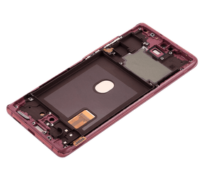 Replacement OLED Assembly With Frame Compatible For Samsung Galaxy S20 FE 4G / 5G (Refurbished) (Cloud Red)