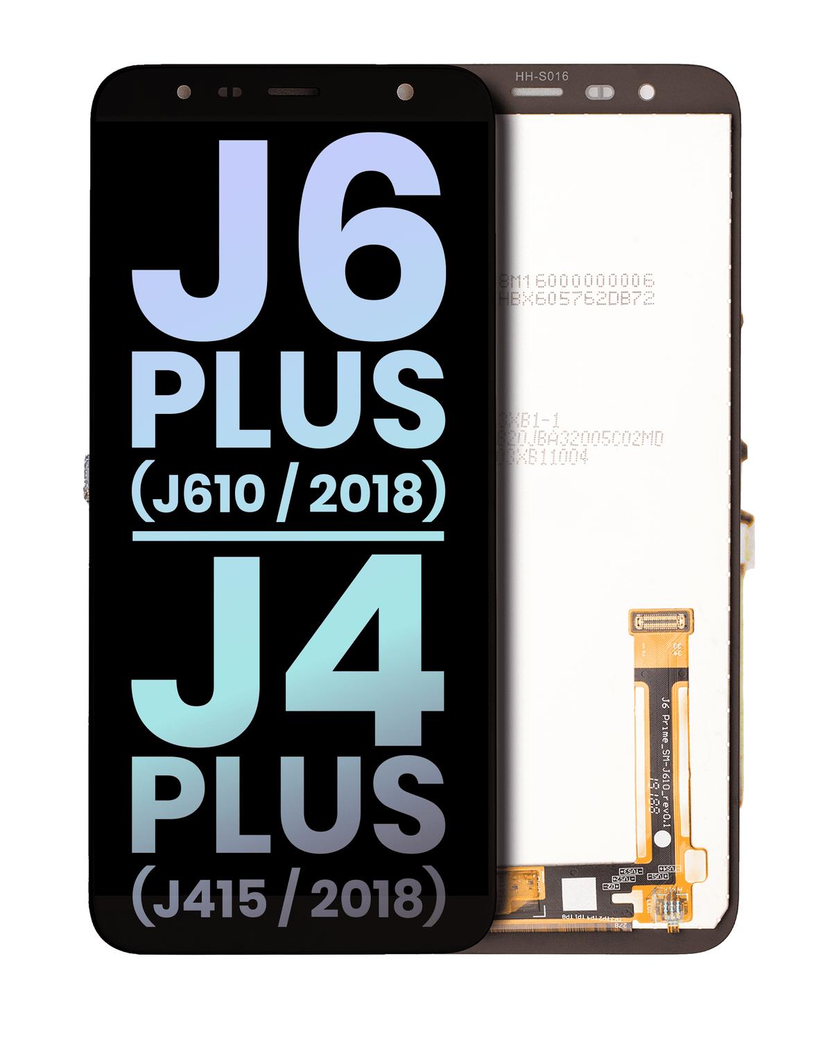 LCD Assembly Without Frame Compatible For Samsung Galaxy J6 Plus (J610 / 2018) / J4 Plus (J415 / 2018) (Service Pack) (Black)