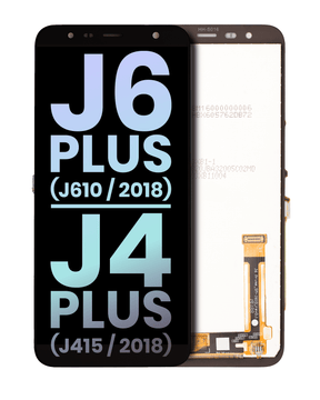 LCD Assembly Without Frame Compatible For Samsung Galaxy J6 Plus (J610 / 2018) / J4 Plus (J415 / 2018) (Service Pack) (Black)