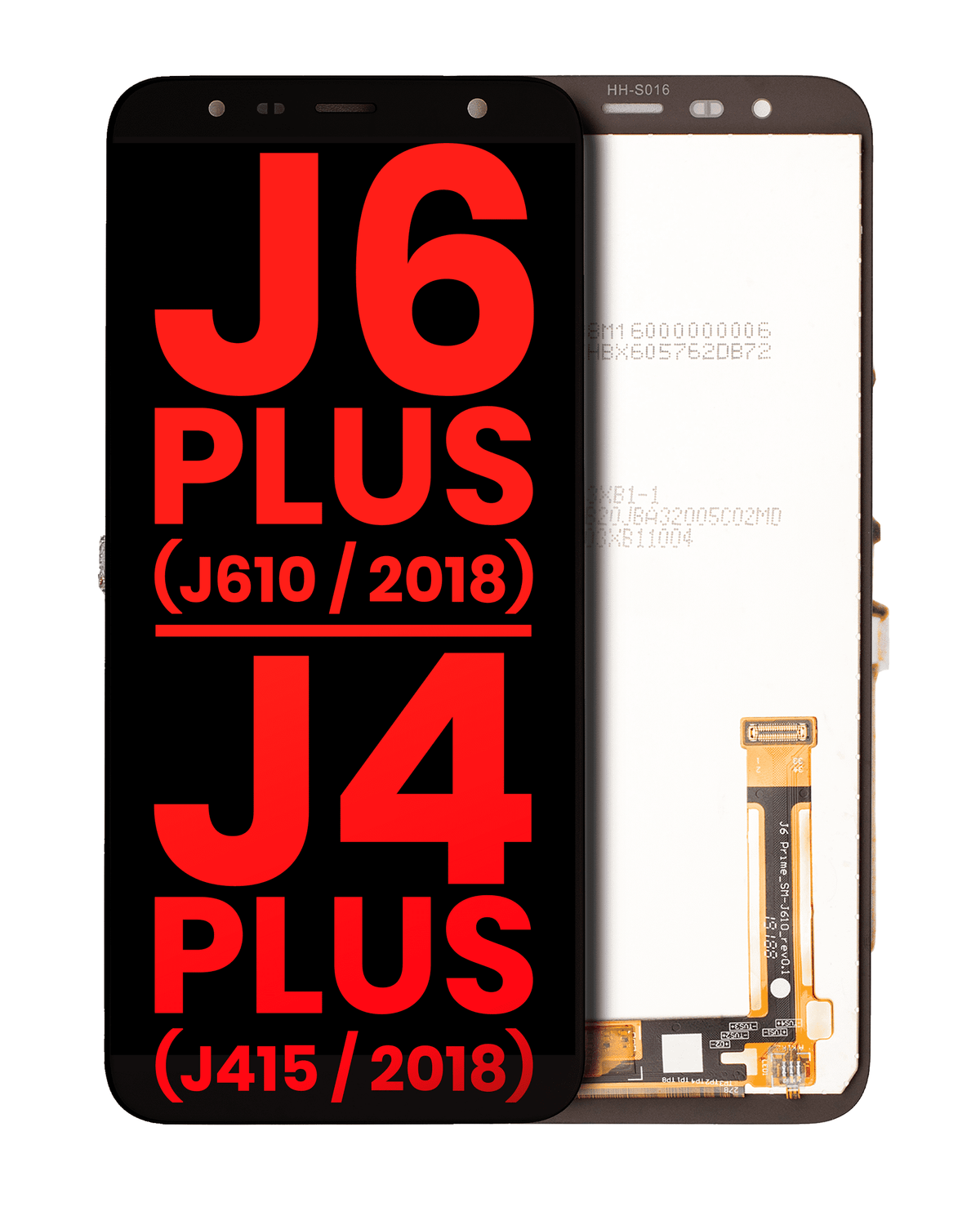 LCD Assembly Without Frame Compatible For Samsung Galaxy J6 Plus (J610 / 2018) / J4 Plus (J415 / 2018) (Aftermarket Plus) (Black)