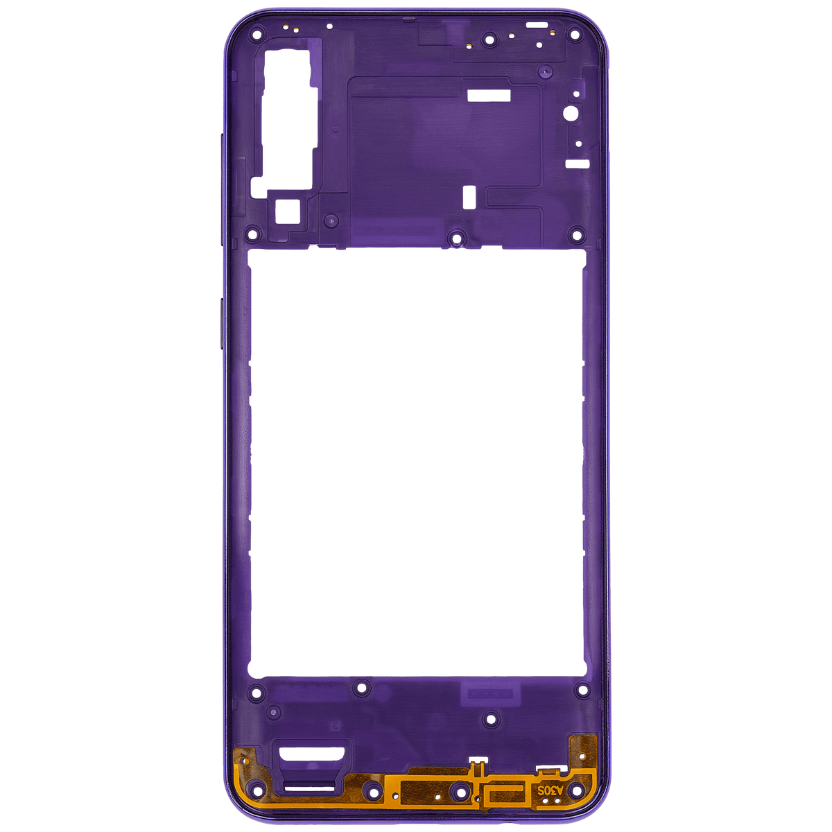 Mid-Frame Housing Compatible For Samsung Galaxy A30s (A307 / 2019) (Vemake) (Prism Crush Violet)