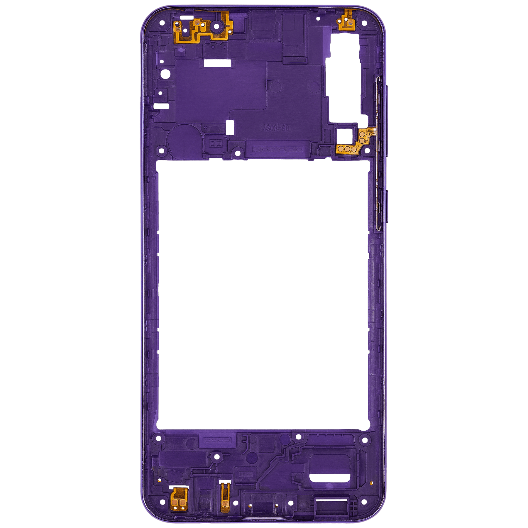 Mid-Frame Housing Compatible For Samsung Galaxy A30s (A307 / 2019) (Vemake) (Prism Crush Violet)