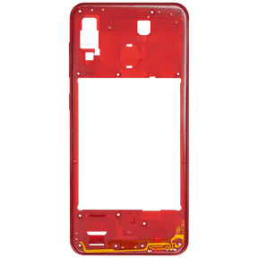 Mid-Frame Housing Compatible For Samsung Galaxy A30 (A305 / 2019) (Vemake) (Red)