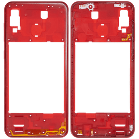Mid-Frame Housing Compatible For Samsung Galaxy A30 (A305 / 2019) (Vemake) (Red)