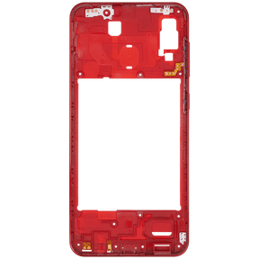 Mid-Frame Housing Compatible For Samsung Galaxy A30 (A305 / 2019) (Vemake) (Red)