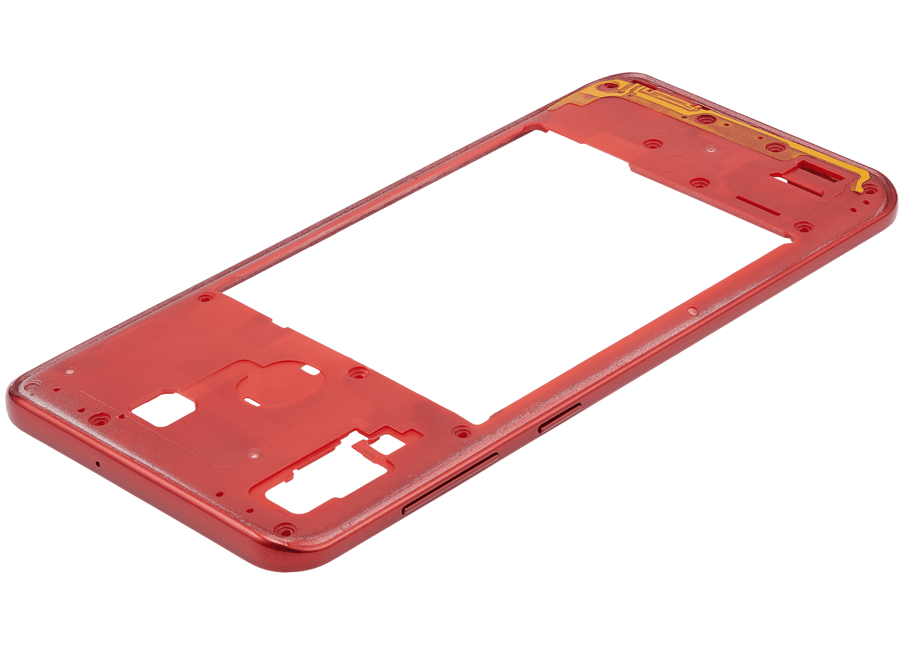Mid-Frame Housing Compatible For Samsung Galaxy A30 (A305 / 2019) (Vemake) (Red)