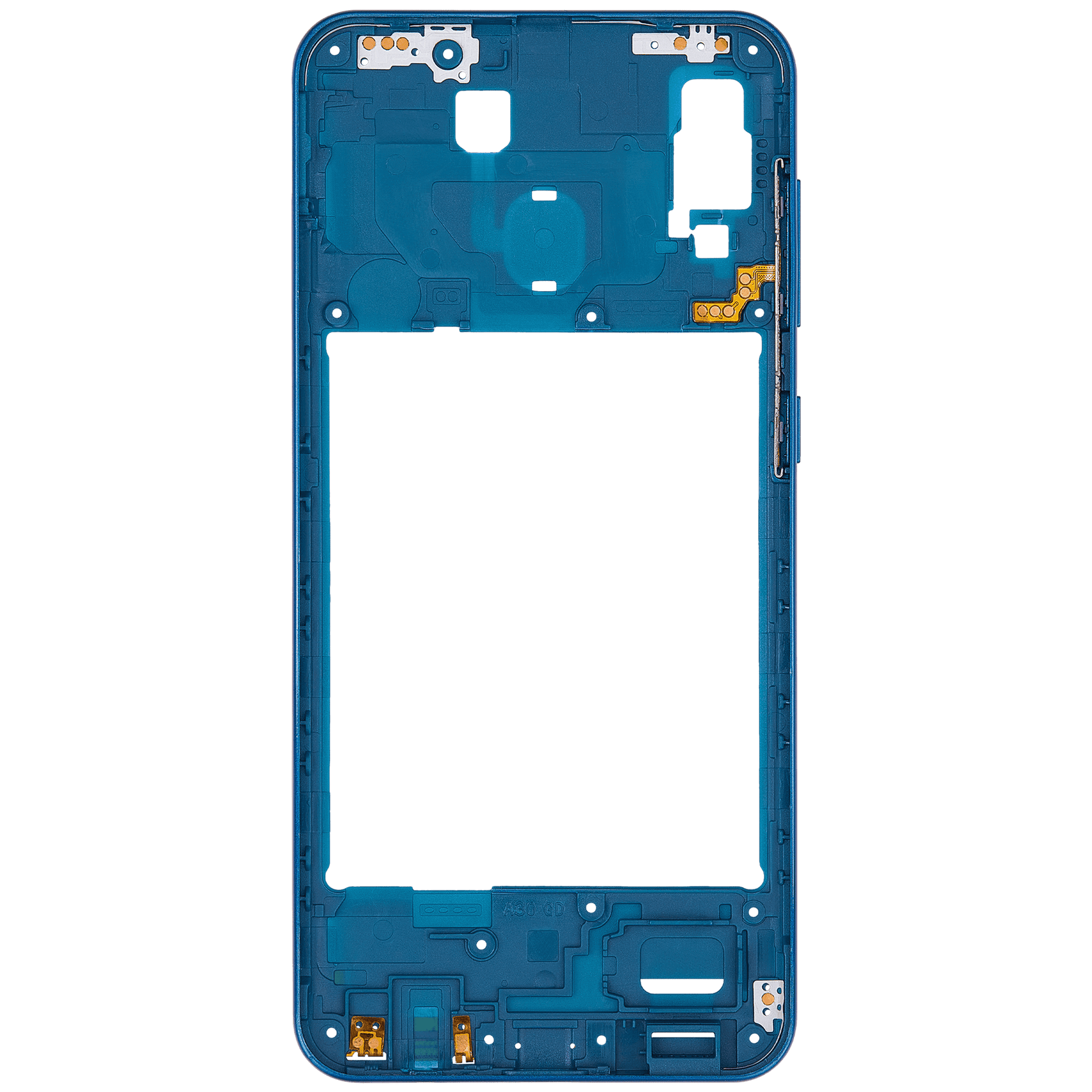 Mid-Frame Housing Compatible For Samsung Galaxy A30 (A305 / 2019) (Vemake) (Blue)
