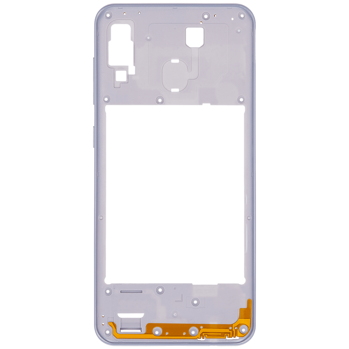 Mid-Frame Housing Compatible For Samsung Galaxy A30 (A305 / 2019) (Vemake) (White)
