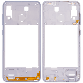 Mid-Frame Housing Compatible For Samsung Galaxy A30 (A305 / 2019) (Vemake) (White)