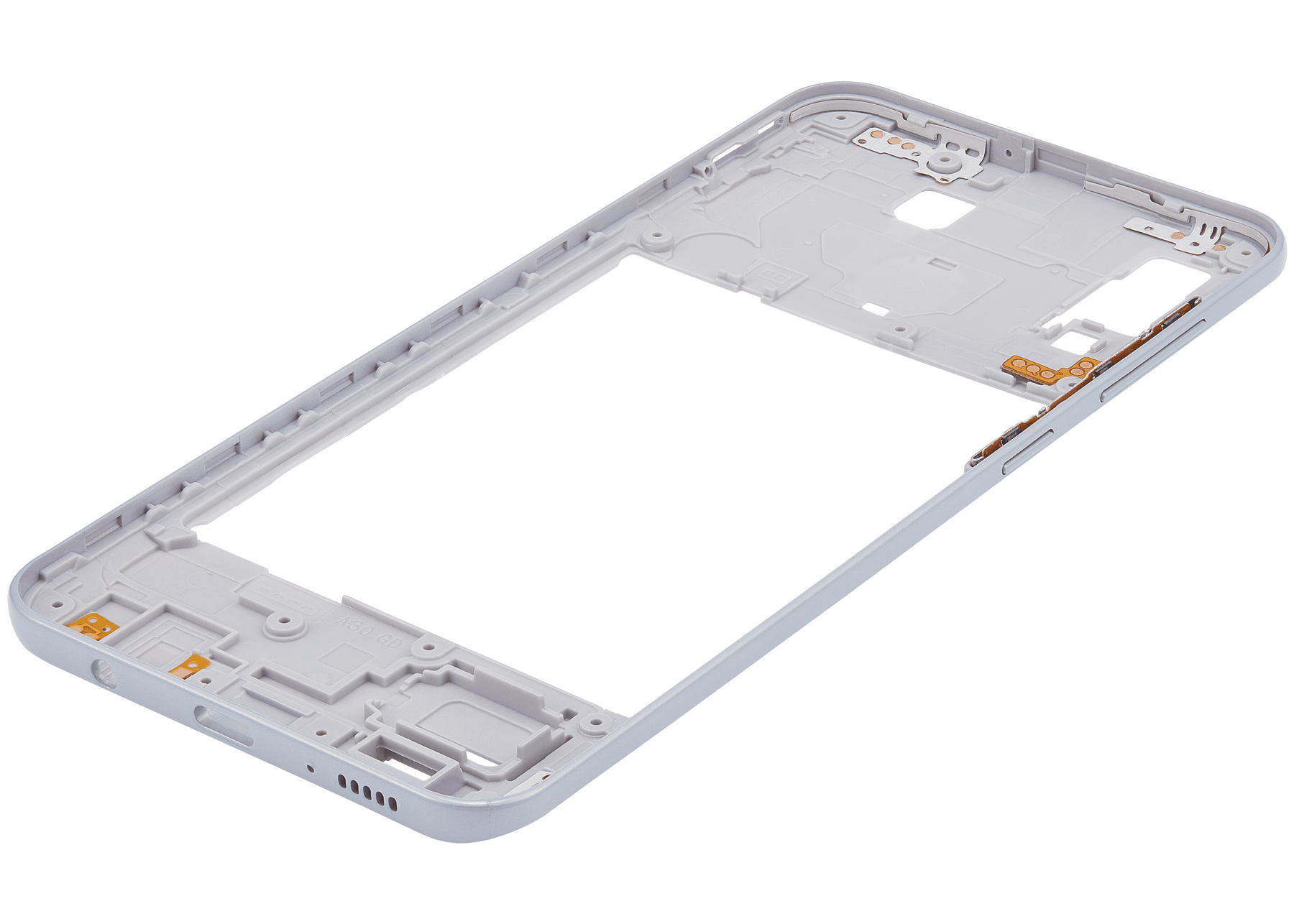 Mid-Frame Housing Compatible For Samsung Galaxy A30 (A305 / 2019) (Vemake) (White)