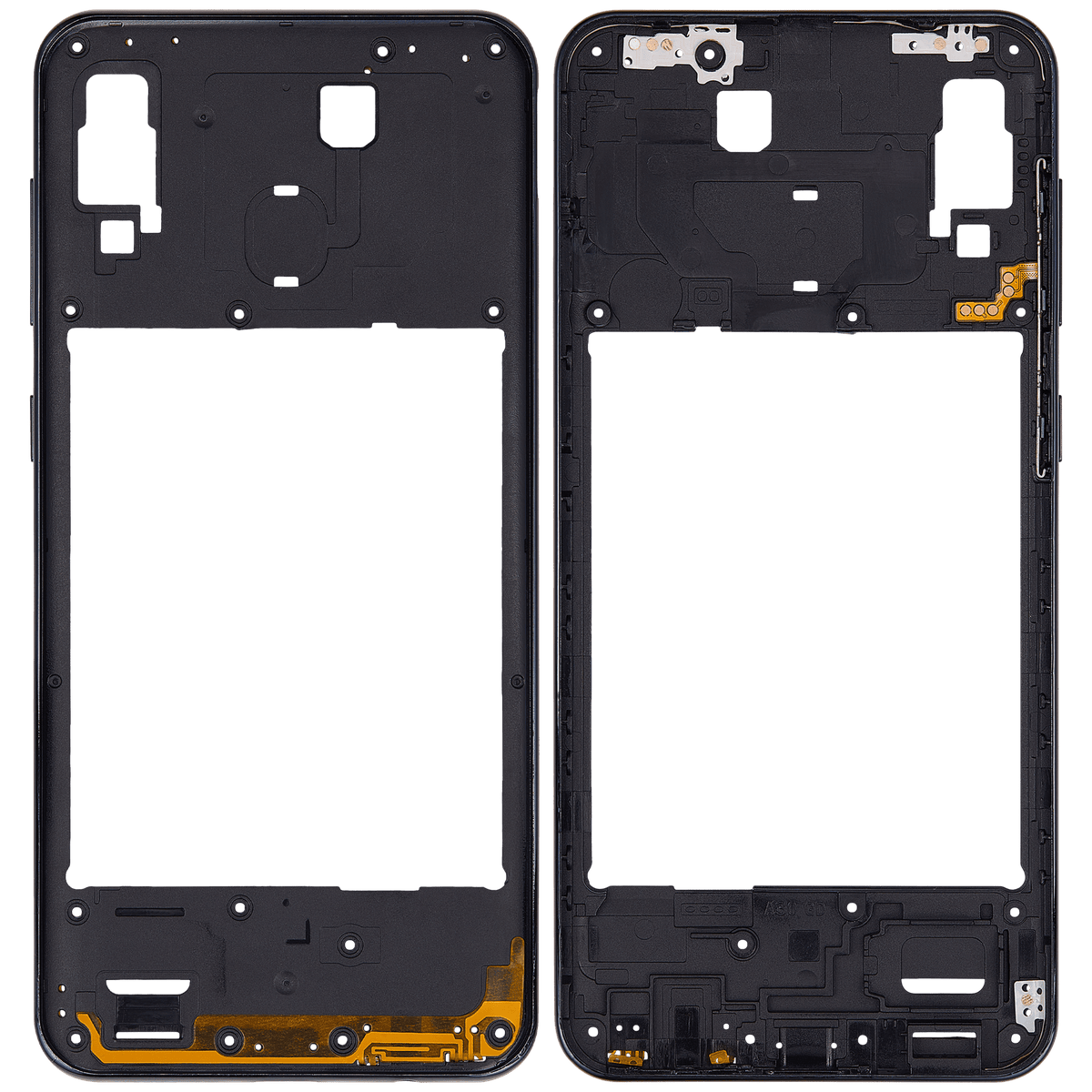 Mid-Frame Housing Compatible For Samsung Galaxy A30 (A305 / 2019) (Vemake) (Black)