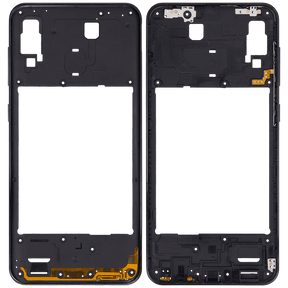 Mid-Frame Housing Compatible For Samsung Galaxy A30 (A305 / 2019) (Vemake) (Black)