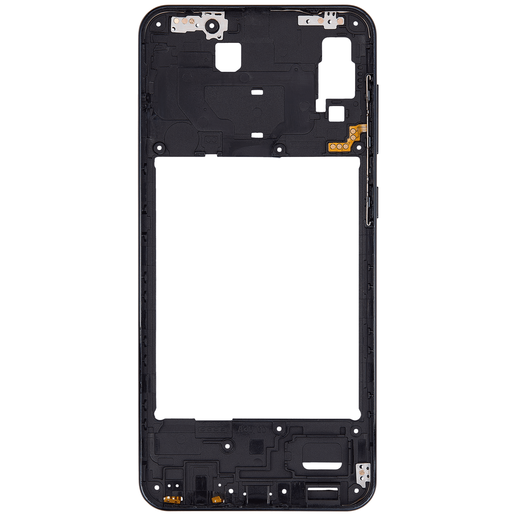 Mid-Frame Housing Compatible For Samsung Galaxy A30 (A305 / 2019) (Vemake) (Black)