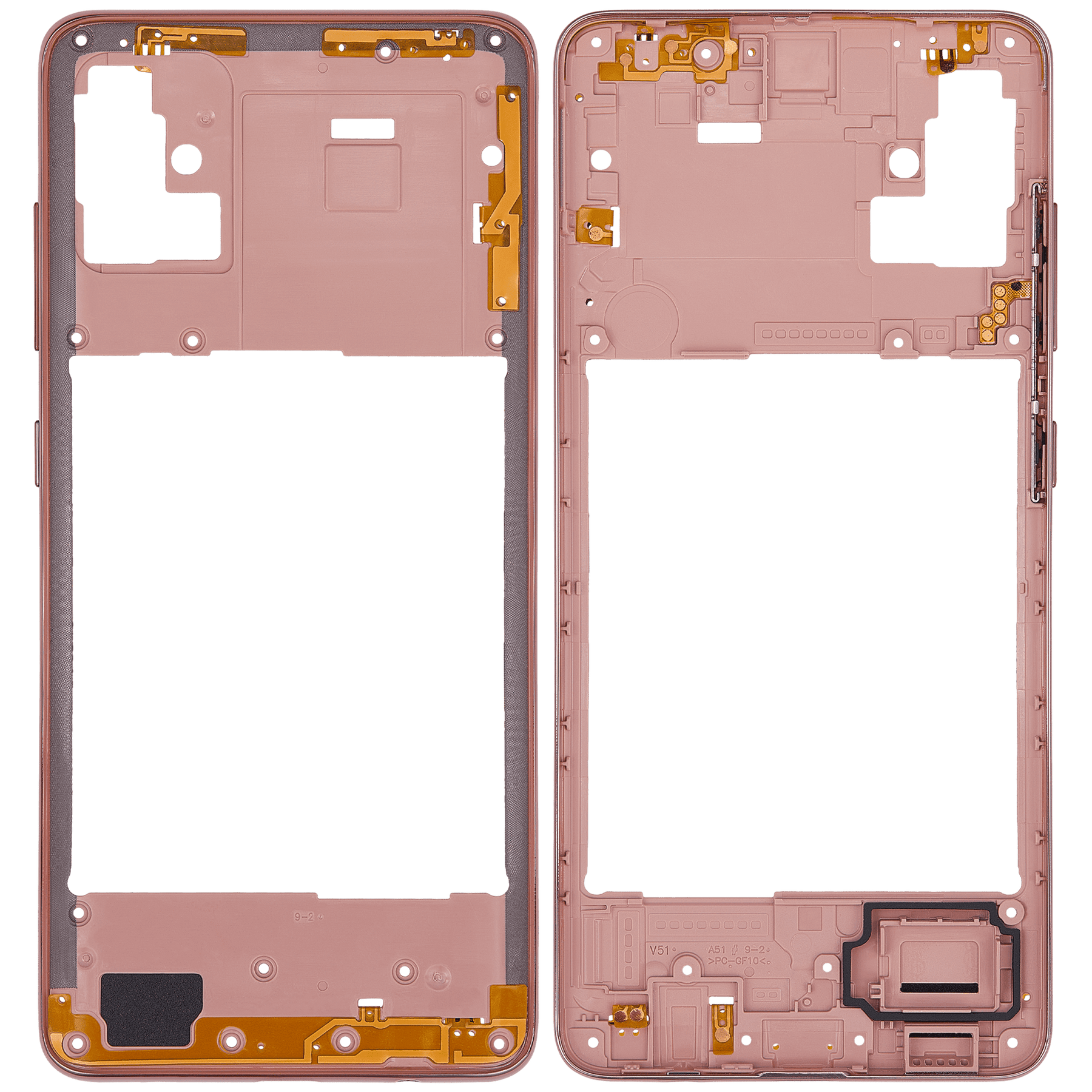 Mid-Frame Housing Compatible For Samsung Galaxy A51 4G (A515 / 2019) (Prism Crush Pink)