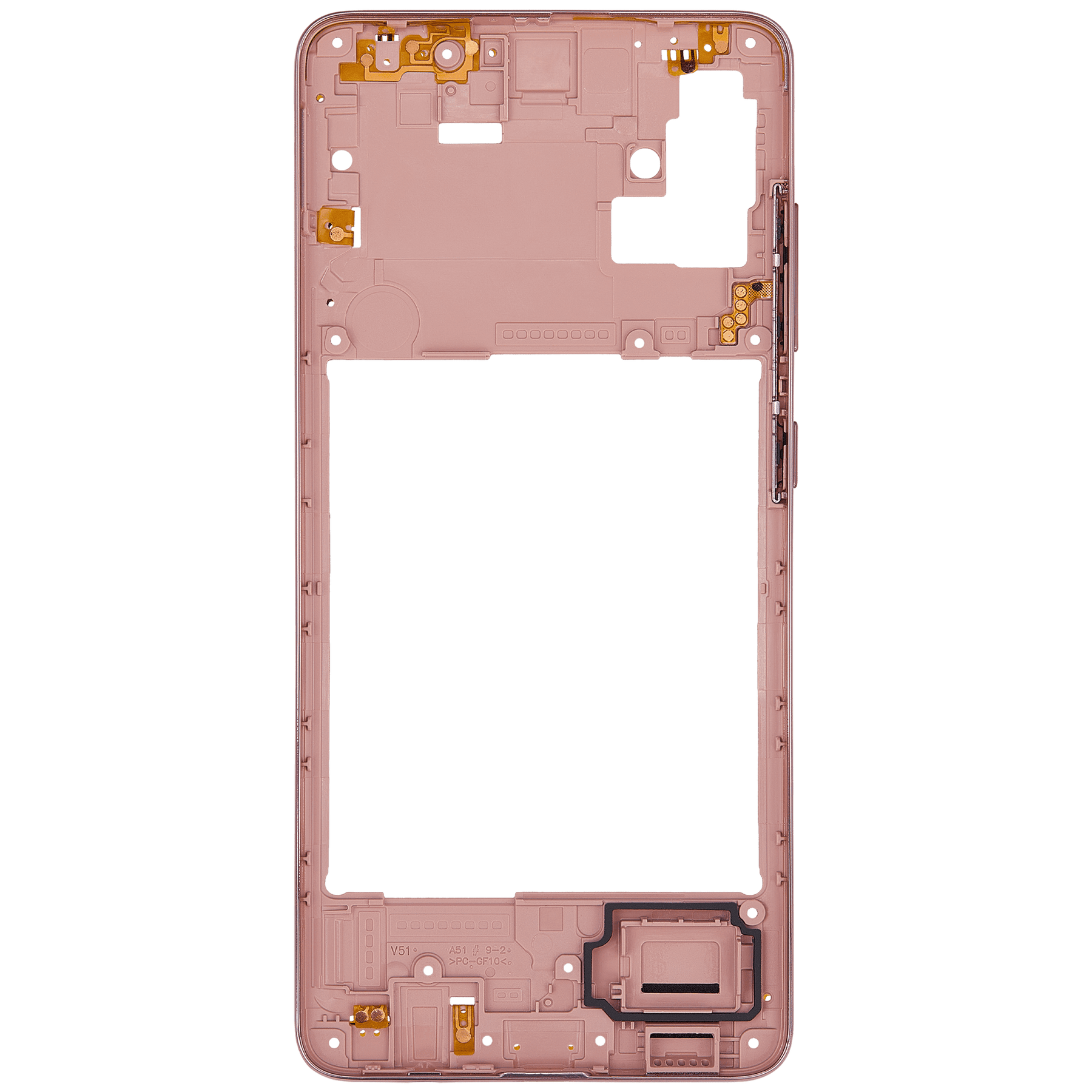 Mid-Frame Housing Compatible For Samsung Galaxy A51 4G (A515 / 2019) (Prism Crush Pink)