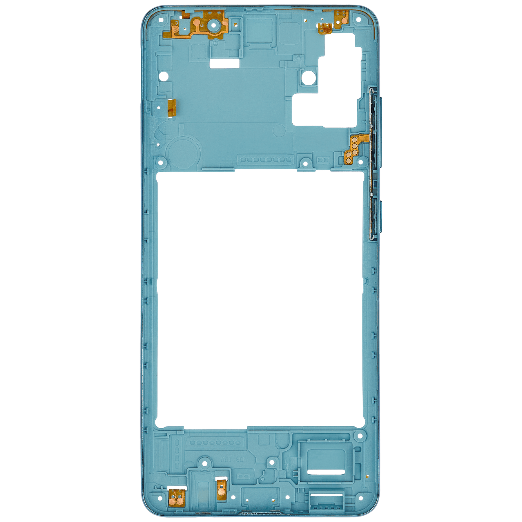 Mid-Frame Housing Compatible For Samsung Galaxy A51 4G (A515 / 2019) (Prism Crush Blue)