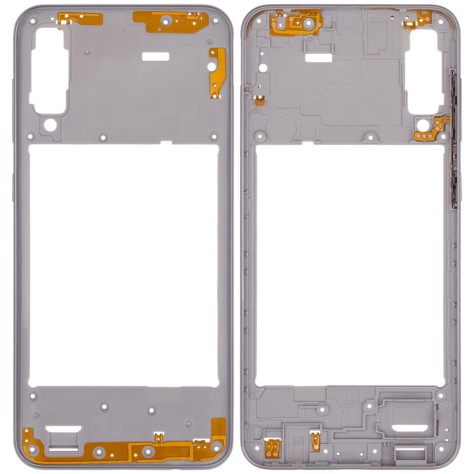 Mid-Frame Housing Compatible For Samsung Galaxy A50s (A507 / 2019) (Aftermarket Plus) (Prism Crush White)