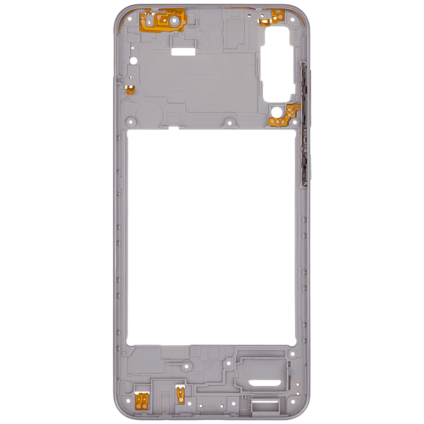 Mid-Frame Housing Compatible For Samsung Galaxy A50s (A507 / 2019) (Aftermarket Plus) (Prism Crush White)