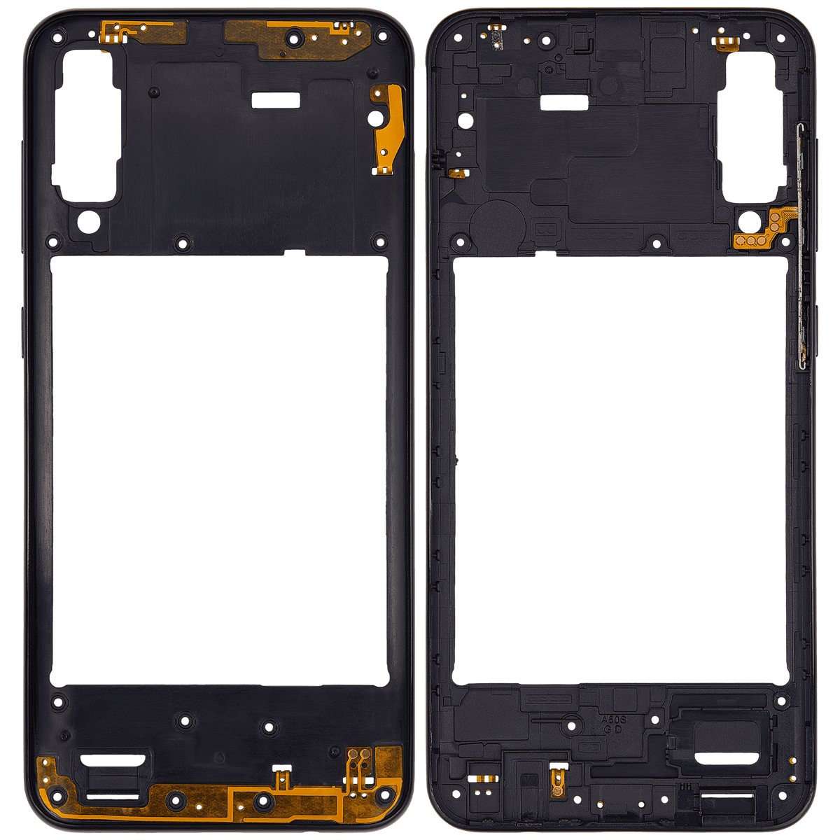 Mid-Frame Housing Compatible For Samsung Galaxy A50s (A507 / 2019) (Vemake) (Prism Crush Black)