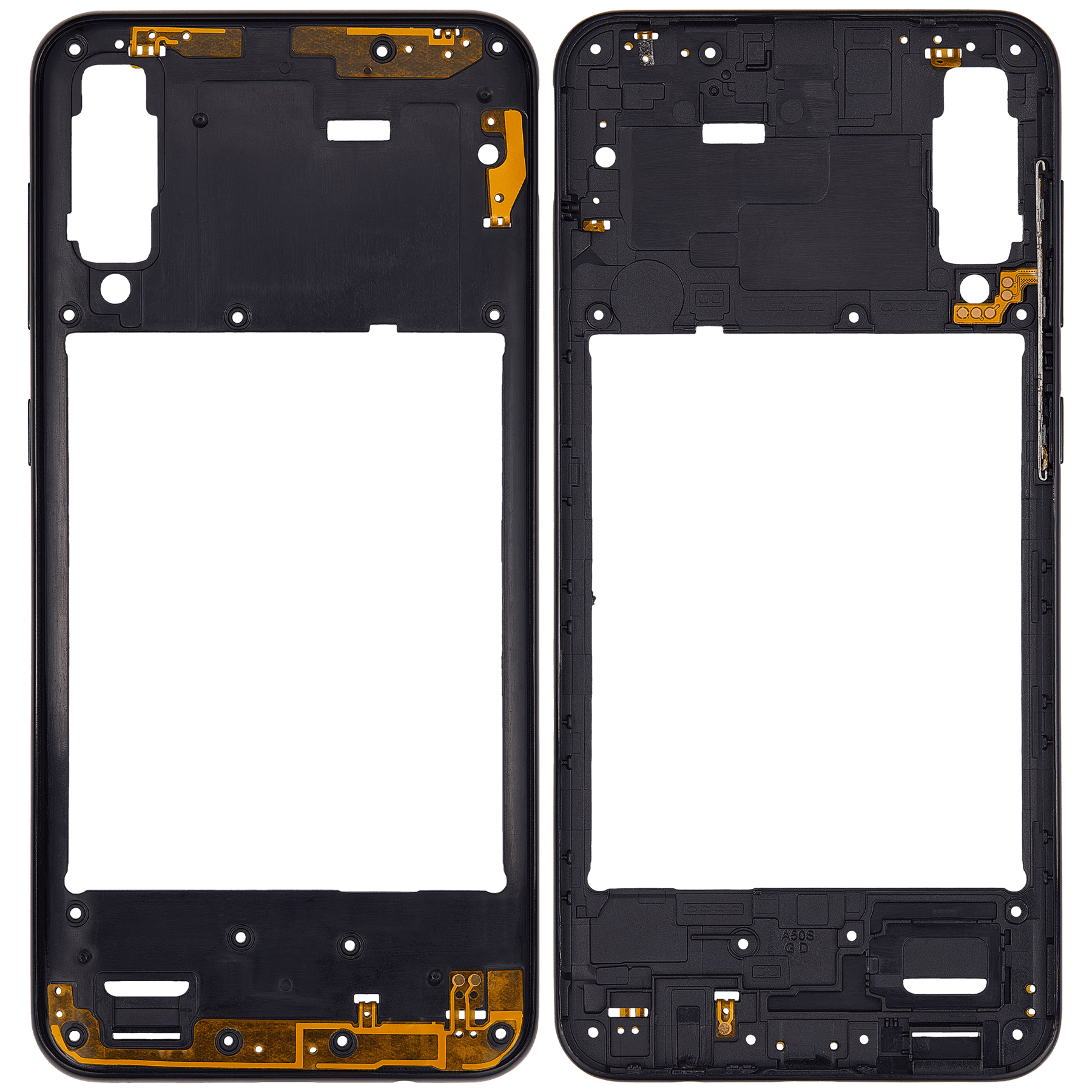 Mid-Frame Housing Compatible For Samsung Galaxy A50s (A507 / 2019) (Vemake) (Prism Crush Black)