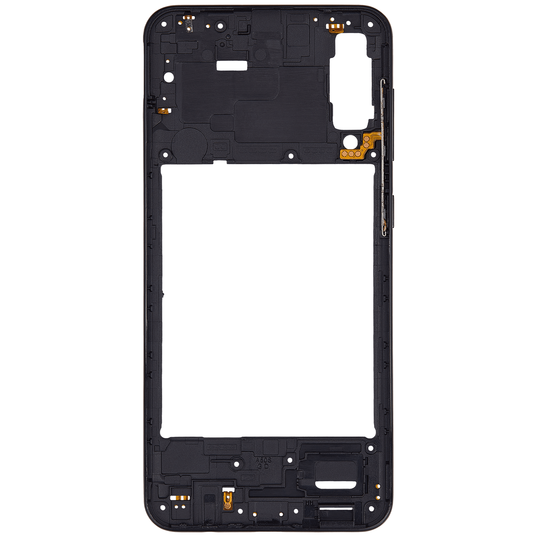Mid-Frame Housing Compatible For Samsung Galaxy A50s (A507 / 2019) (Vemake) (Prism Crush Black)