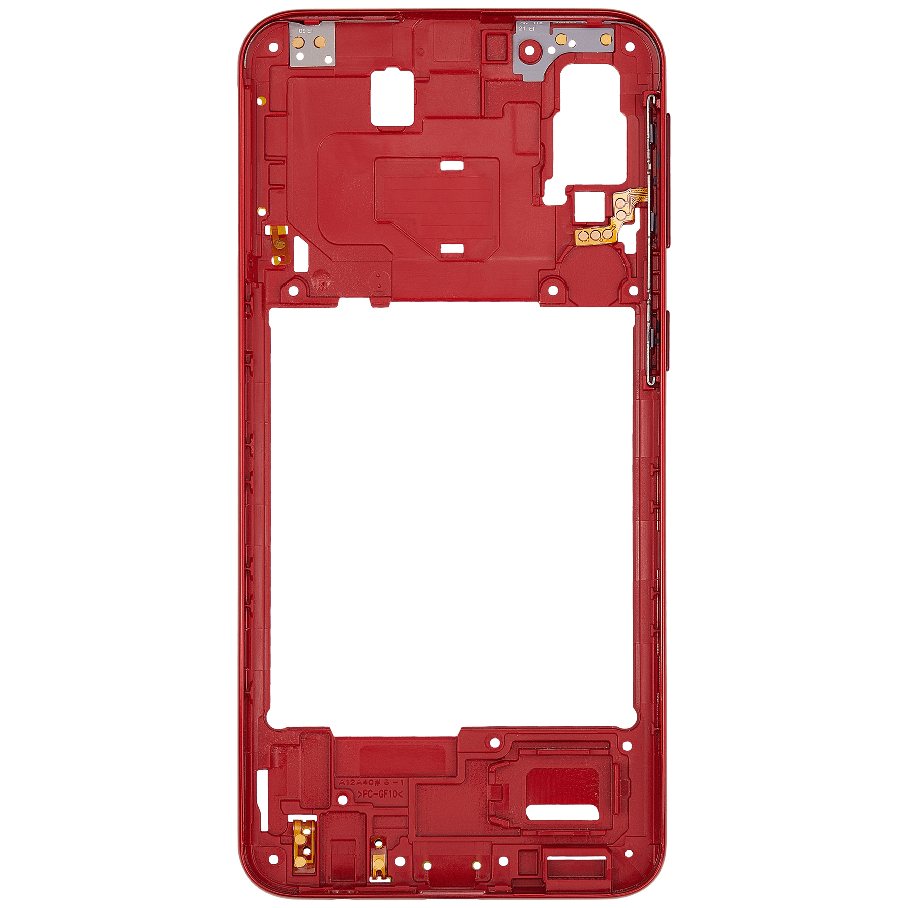 Mid-Frame Housing Compatible For Samsung Galaxy A40 (A405 / 2019) (Vemake) (Coral)