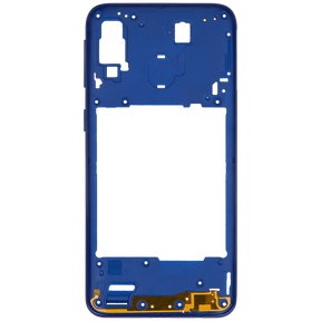 Mid-Frame Housing Compatible For Samsung Galaxy A40 (A405 / 2019) (Vemake) (Blue)