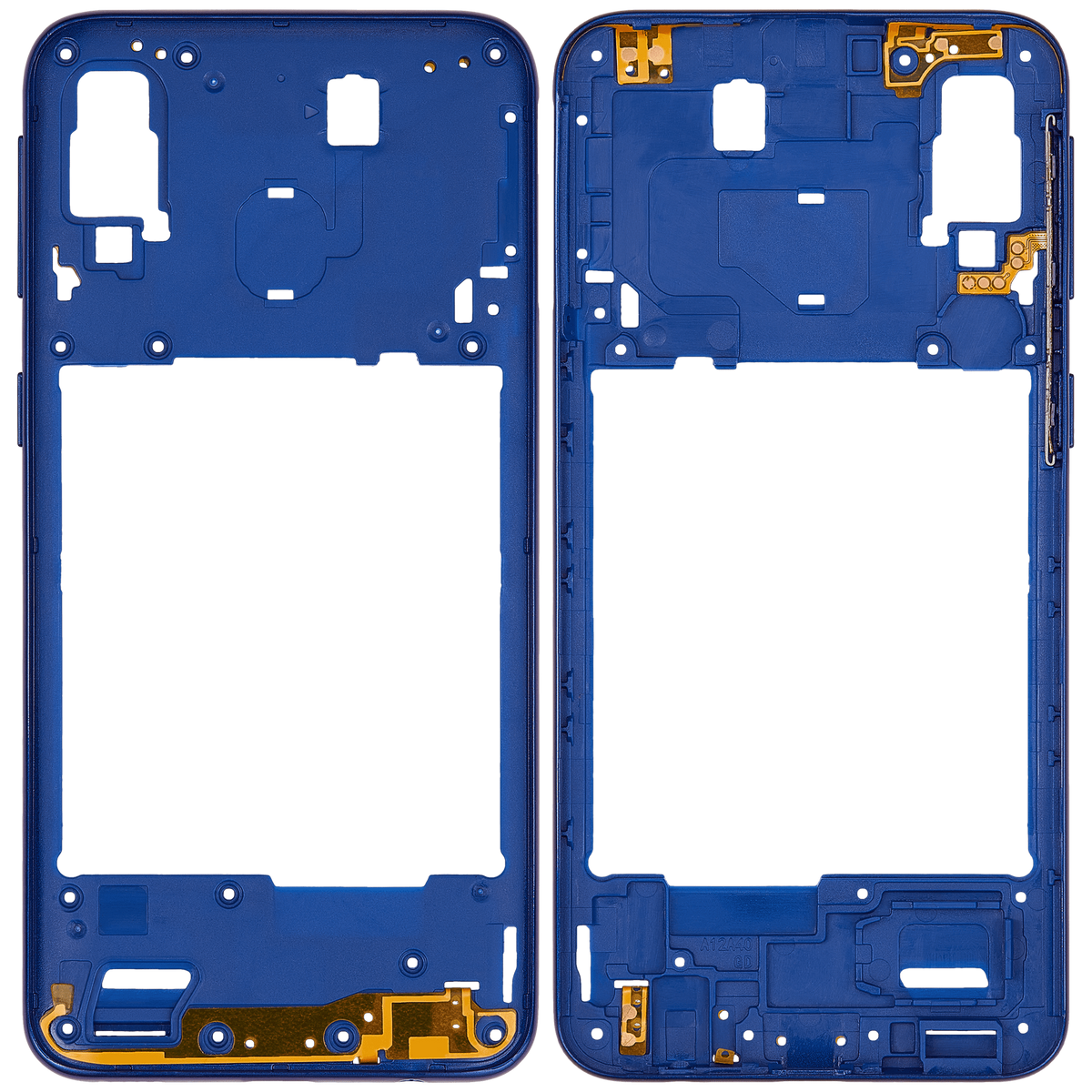 Mid-Frame Housing Compatible For Samsung Galaxy A40 (A405 / 2019) (Vemake) (Blue)
