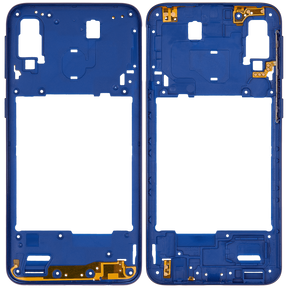 Mid-Frame Housing Compatible For Samsung Galaxy A40 (A405 / 2019) (Vemake) (Blue)