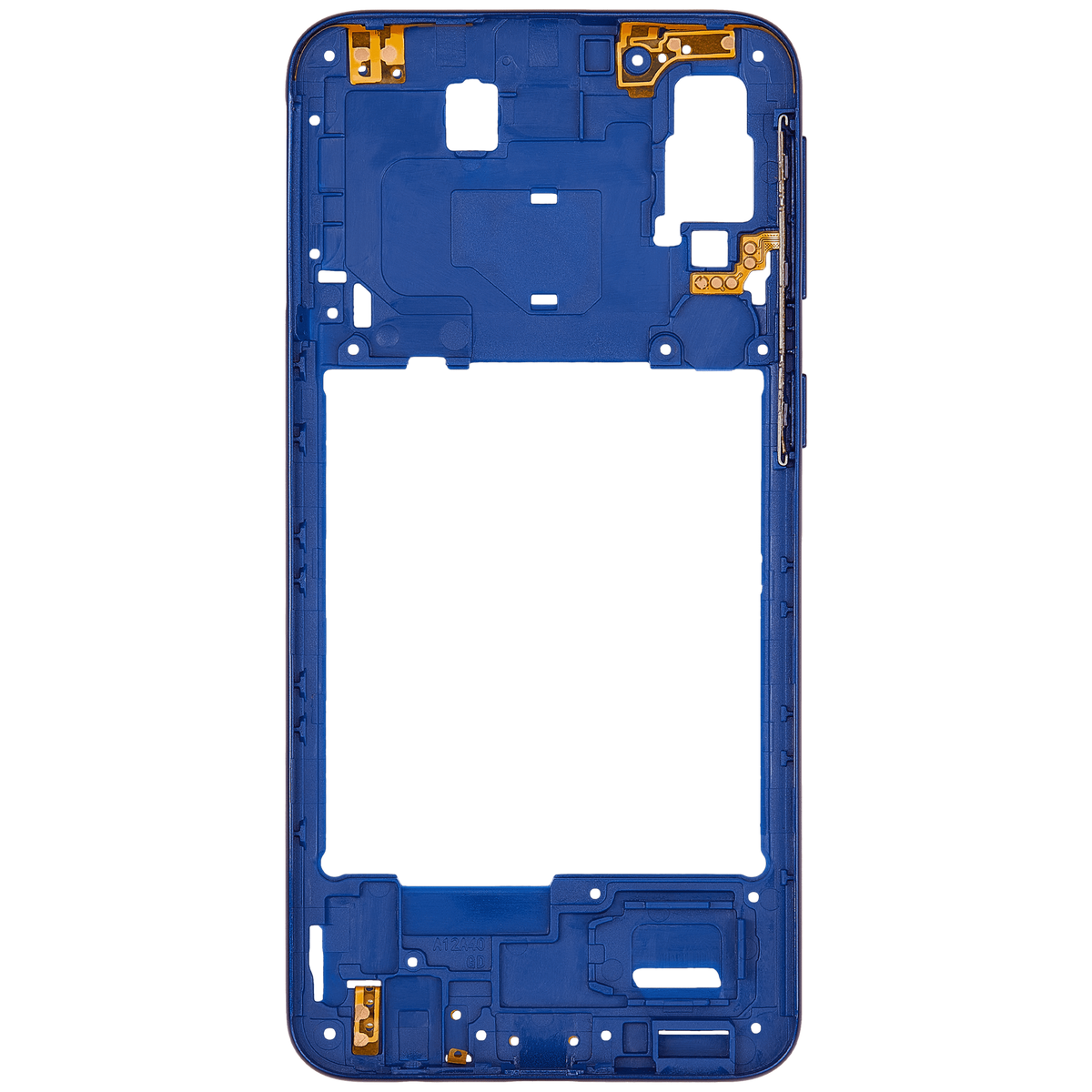 Mid-Frame Housing Compatible For Samsung Galaxy A40 (A405 / 2019) (Vemake) (Blue)
