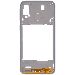 Mid-Frame Housing Compatible For Samsung Galaxy A40 (A405 / 2019) (Aftermarket Plus) (White)