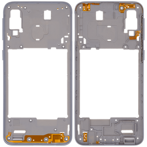 Mid-Frame Housing Compatible For Samsung Galaxy A40 (A405 / 2019) (Aftermarket Plus) (White)
