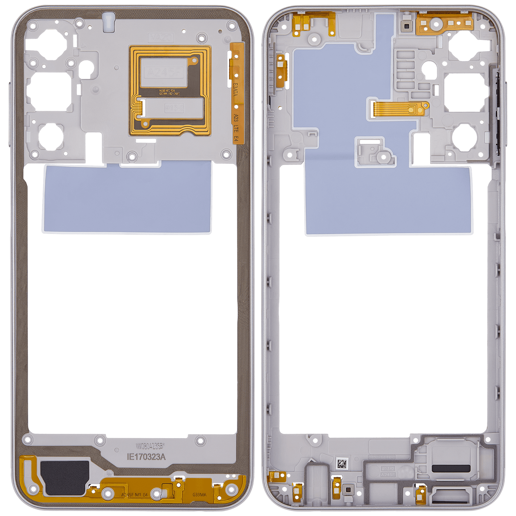 Mid-Frame Housing Compatible For Samsung Galaxy A24 4G (A245 / 2023) (Blue gradient)