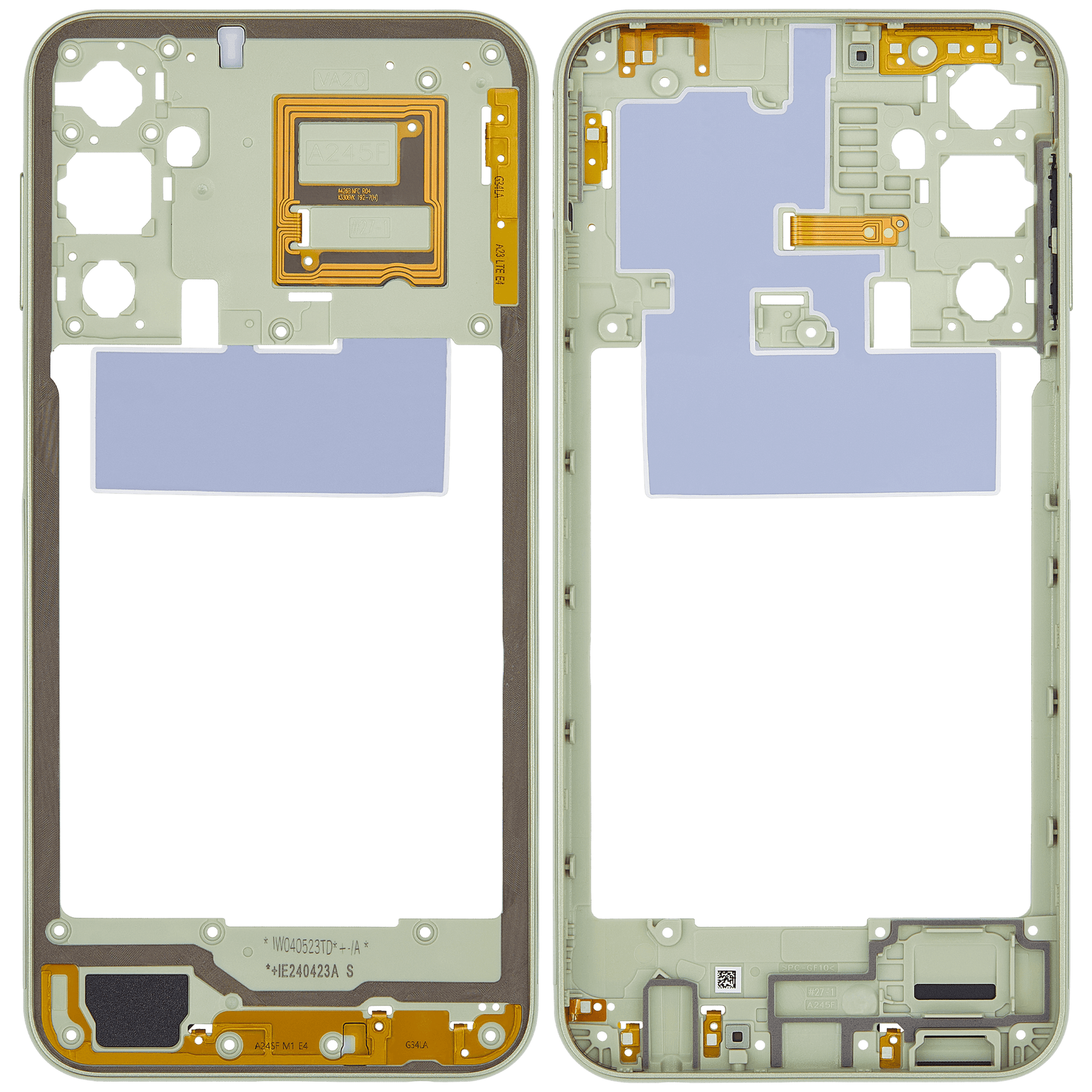 Mid-Frame Housing Compatible For Samsung Galaxy A24 4G (A245 / 2023) (Lime Green)