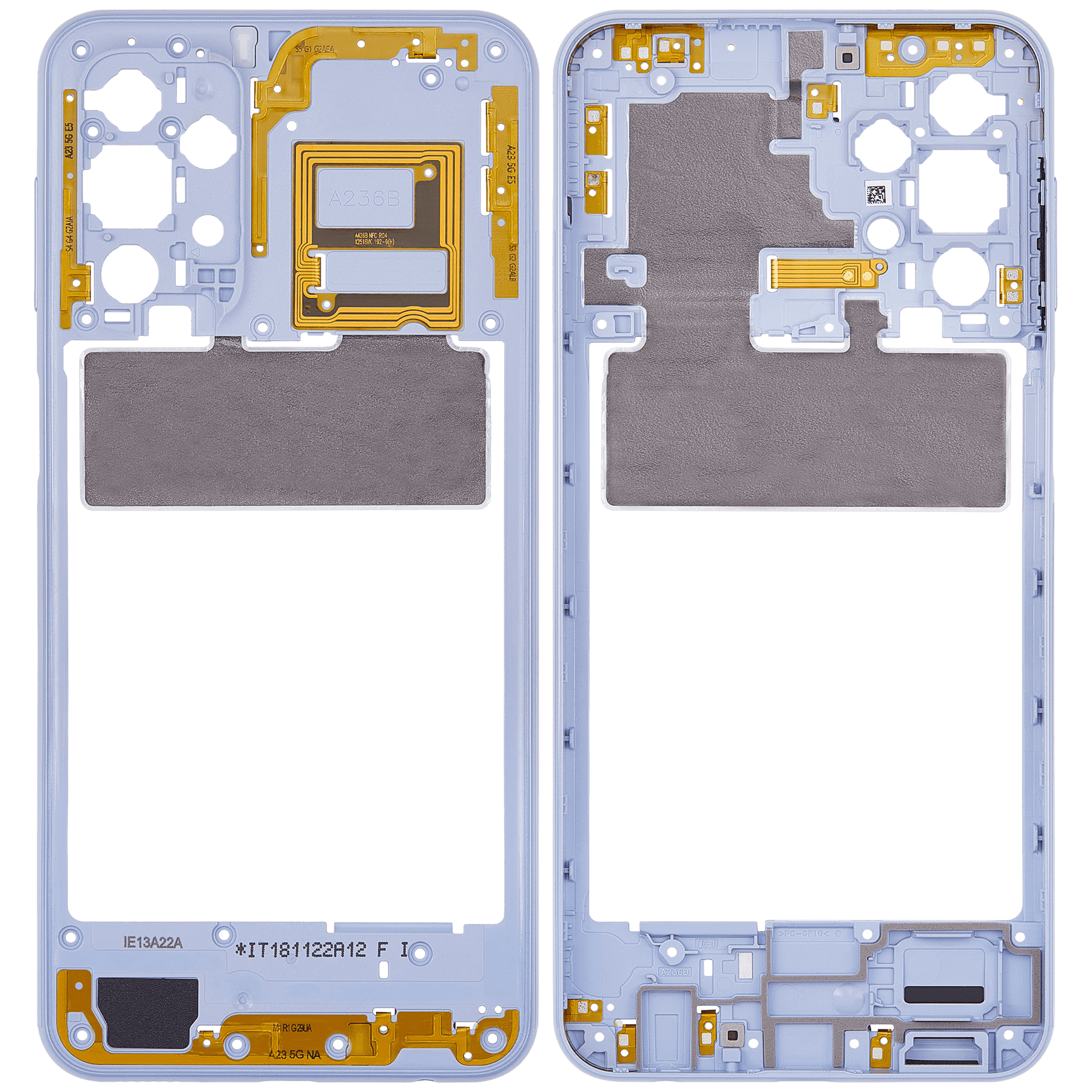 Mid-Frame Housing Compatible For Samsung Galaxy A23 5G (A236U / A236B / 2022) (US & International Version)(Blue)