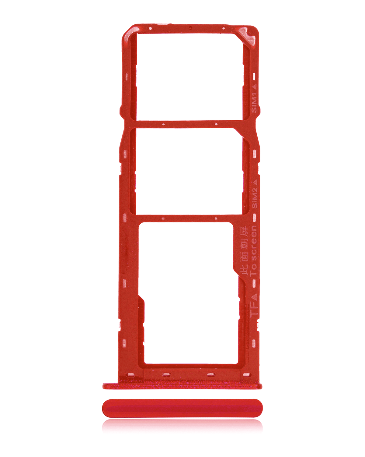 Dual Sim Card Tray Compatible For Samsung Galaxy A10s (A107 / 2019) / A20s (A207 / 2019) (Red)