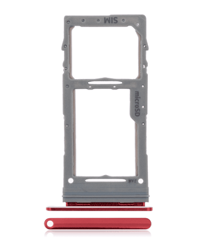 Single Sim Card Tray Compatible For Samsung Galaxy Note 10 Lite Replacement (Aura Red)