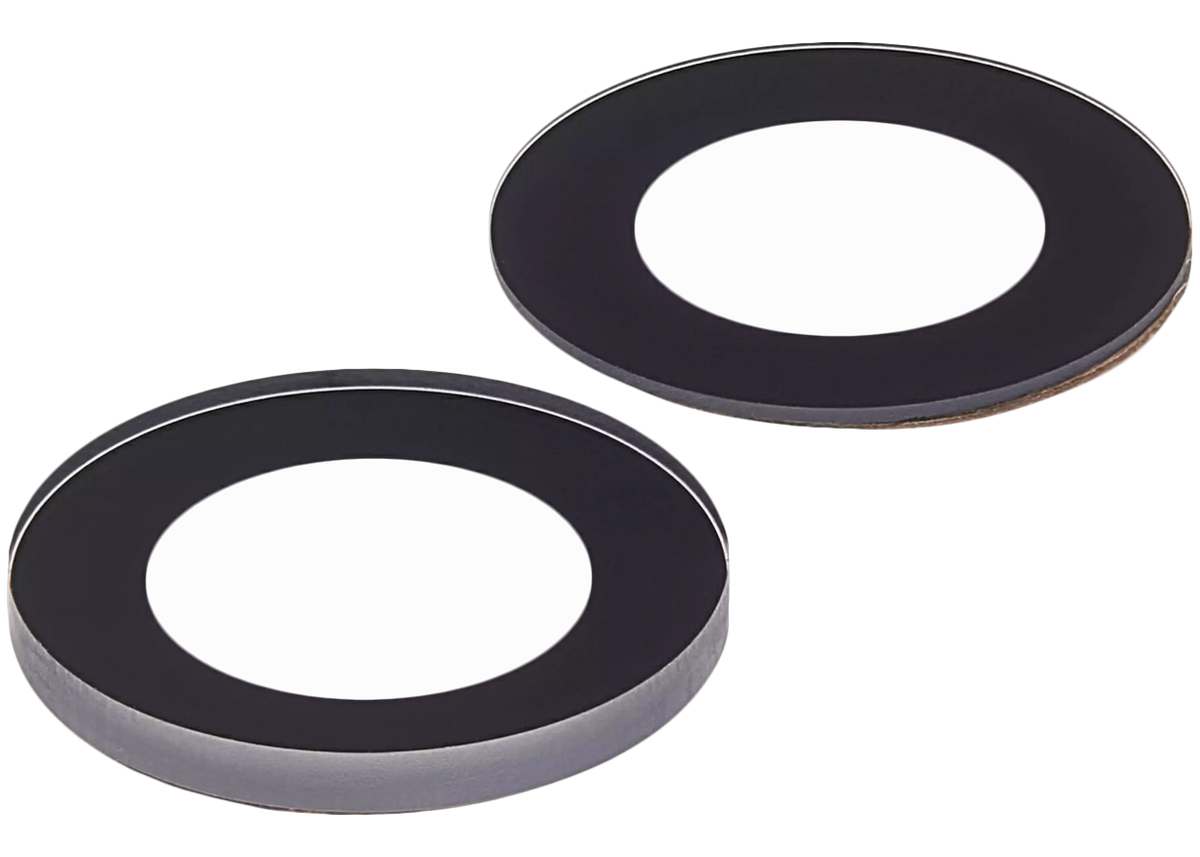 Back Camera Lens (Glass Only) With Adhesive Compatible For iPhone 14 / 14 Plus / 15 / 15 Plus (2 Piece Set) (10 Pack) (Real Sapphire) (Premium)