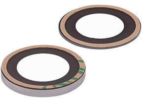 Back Camera Lens (Glass Only) With Adhesive Compatible For iPhone 14 / 14 Plus / 15 / 15 Plus (2 Piece Set) (10 Pack) (Real Sapphire) (Premium)