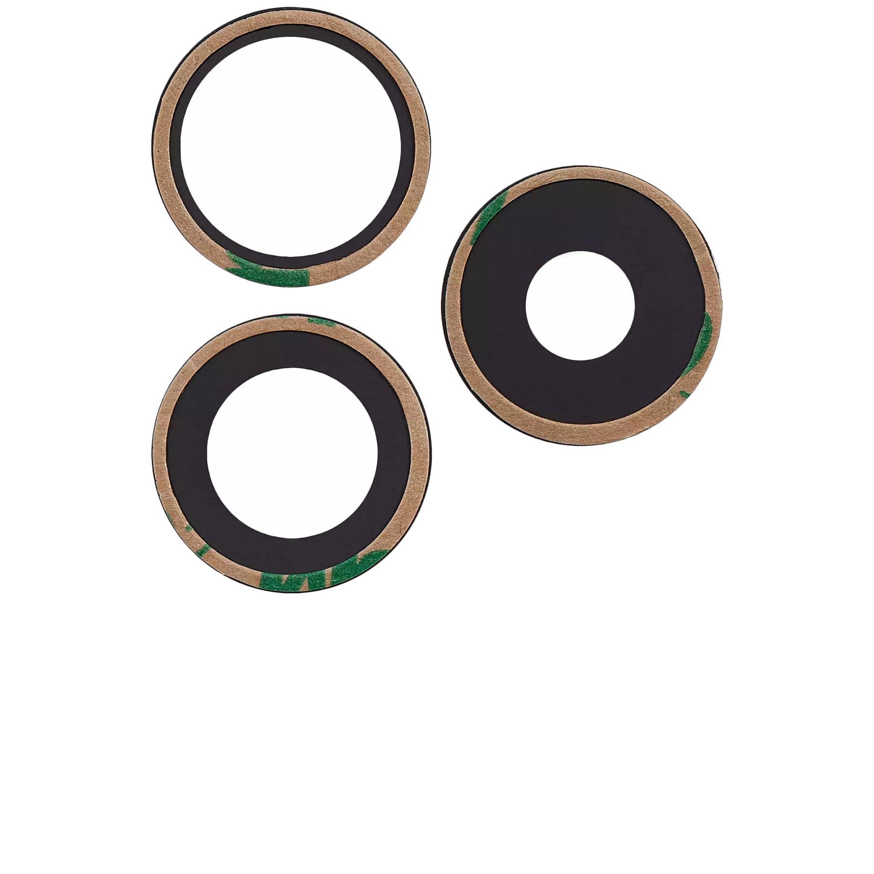 Back Camera Lens (Glass Only) With Adhesive Compatible For iPhone 15 Pro (3 Piece Set) (Aftermarket Plus)