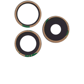 Back Camera Lens (Glass Only) With Adhesive Compatible For iPhone 15 Pro (3 Piece Set) (Aftermarket Plus)