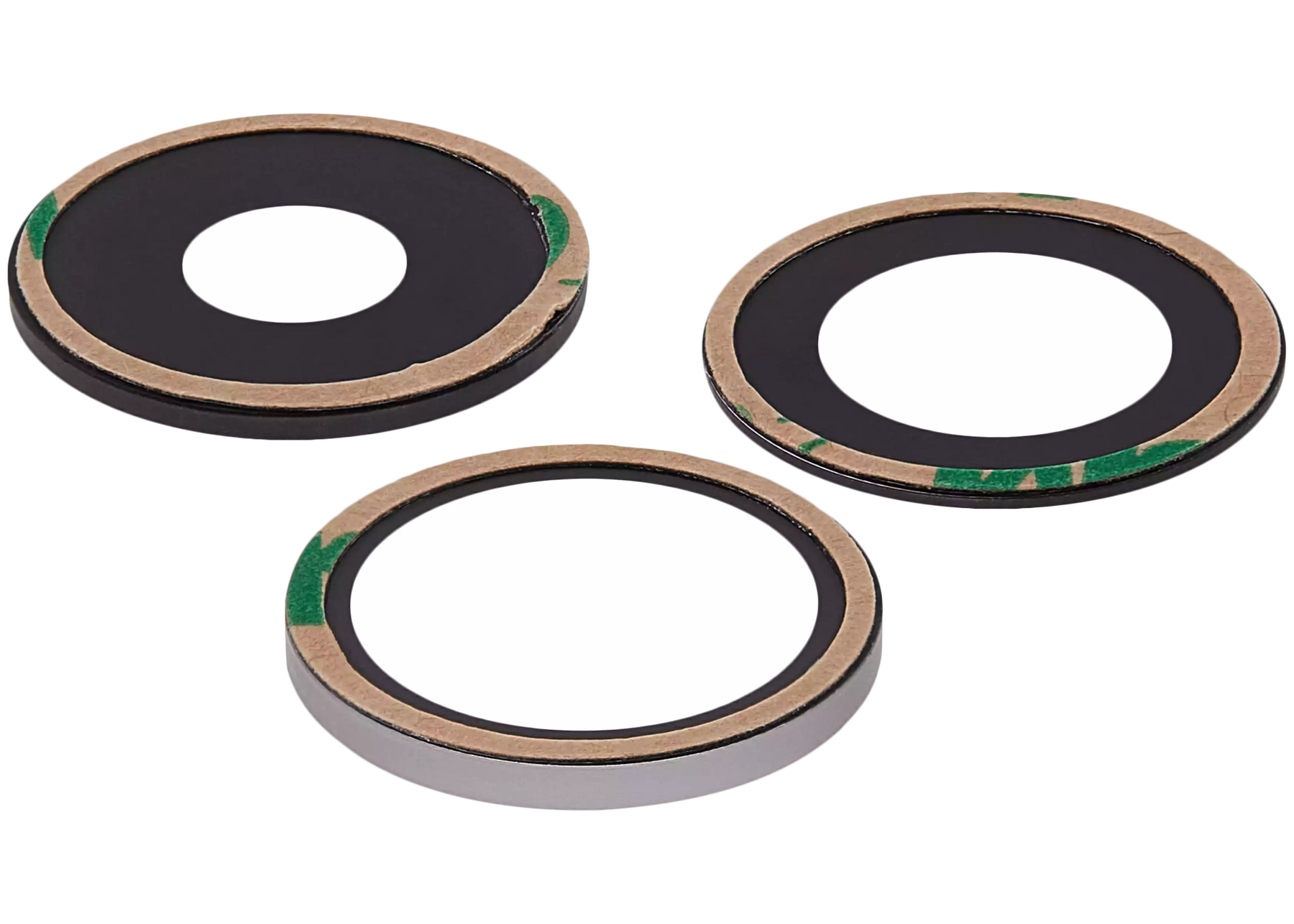 Back Camera Lens (Glass Only) With Adhesive Compatible For iPhone 15 Pro (3 Piece Set) (Aftermarket Plus)