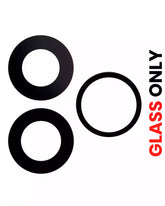 Back Camera Lens (Glass Only) With Adhesive Compatible For iPhone 15 Pro Max (3 Piece Set) (Aftermarket Plus)