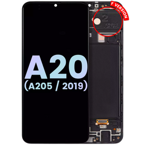 OLED Assembly With Frame Compatible For Samsung Galaxy A20 (A205 / 2019) (F Version) (Service Pack) (All Colors)