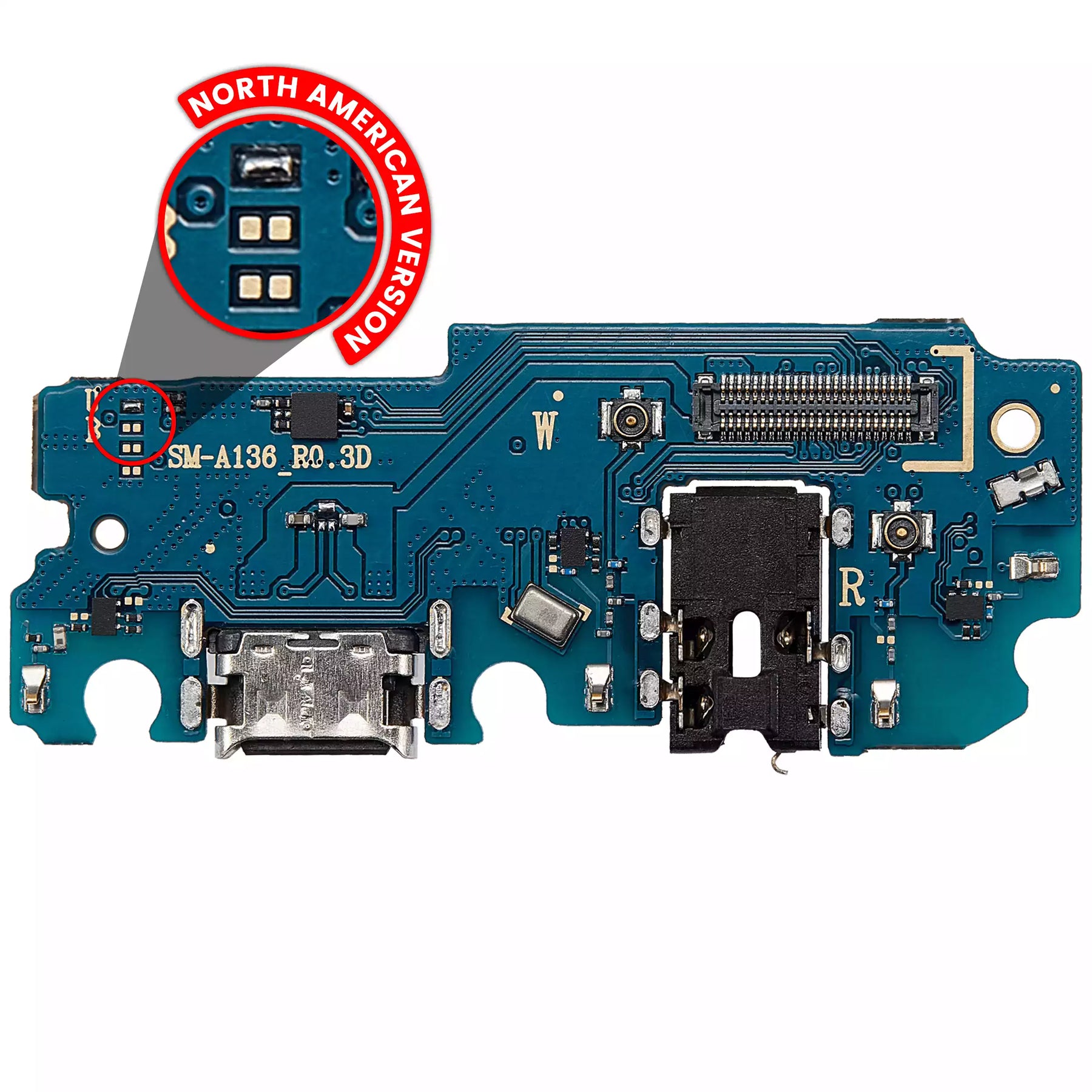 Charging Port Board With Headphone Jack Compatible For Samsung Galaxy A13 5G (A136 / 2021) (US Version) (Premium)