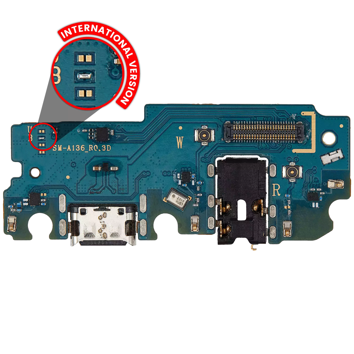 Charging Port Board With Headphone Jack Compatible For Samsung Galaxy A13 5G (A136 / 2021) (International Version) (Premium)
