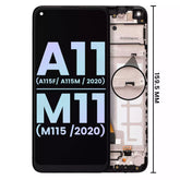 LCD Assembly With Frame Compatible For Samsung Galaxy A11 (A115F / A115M / 2020) / M11 (M115 / 2020)(International Version) (Service Pack) (All colors)