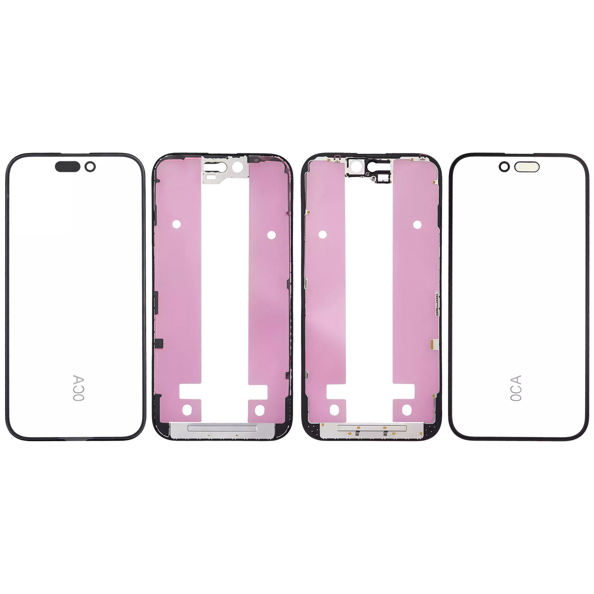 3 in 1 (Glass With OCA Pre-Installed + Frame) Compatible For iPhone 15 (OCA Master)